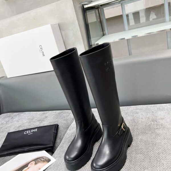 replica,schuhe,beste,kaufen,1:1,besten,seiten,Replik,turnschuhe,sneakers CELINE neue Ritterstiefel mit dicker Sohle, lange Stiefel, hohe Stiefel (40,41 fest) (U4418)