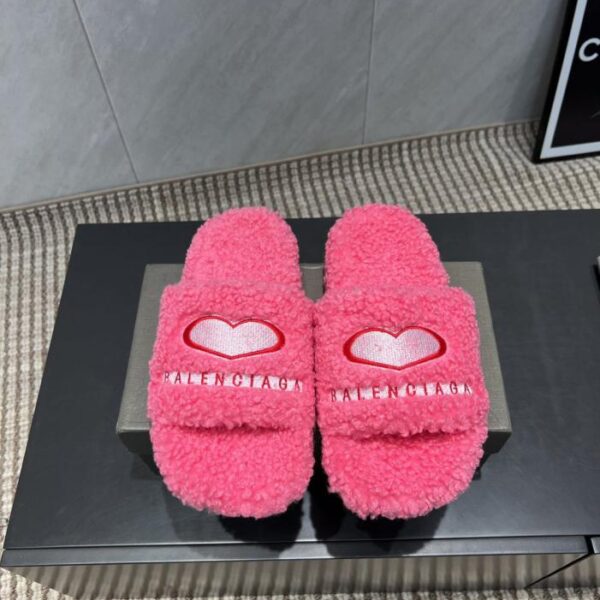 replica,schuhe,beste,kaufen,1:1,besten,seiten,Replik,turnschuhe,sneakers Balenciaga Frühherbst Neuestes Paar Pfirsichherz Lockiges Fell Hausschuhe (LFXI8)