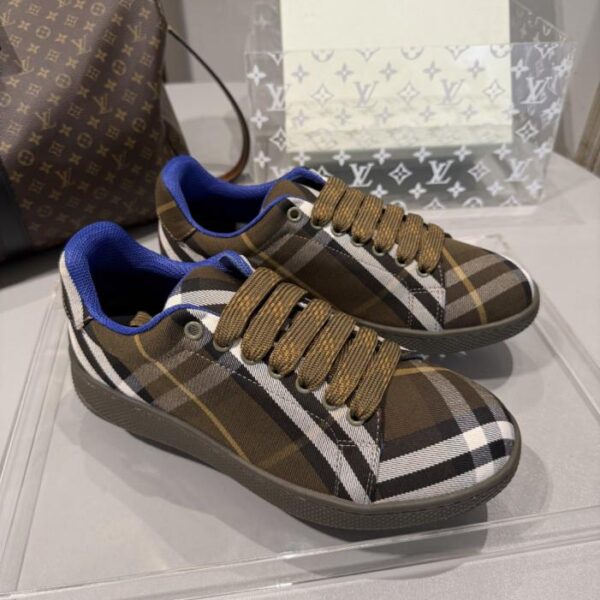 replica,schuhe,beste,kaufen,1:1,besten,seiten,Replik,turnschuhe,sneakers Burberry Plaid Old Flower Fabric Freizeitschuhe (45.46 Sonderanfertigung) (0PSWL)