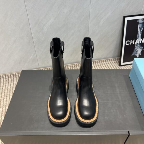 replica,schuhe,beste,kaufen,1:1,besten,seiten,Replik,turnschuhe,sneakers Top-Version PRADA Frühherbst neue runde Zehen-Ein-Fuß-Halbstiefel (HS0RD)