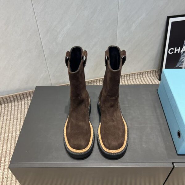replica,schuhe,beste,kaufen,1:1,besten,seiten,Replik,turnschuhe,sneakers Top-Version PRADA Frühherbst neue runde Zehen-Ein-Fuß-Halbstiefel (OR1SM)