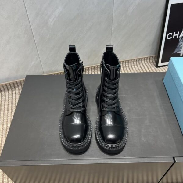 replica,schuhe,beste,kaufen,1:1,besten,seiten,Replik,turnschuhe,sneakers Top-Version PRADA Frühherbst neue runde Zehen-Schnürstiefel mit Reißverschluss (EGF76)