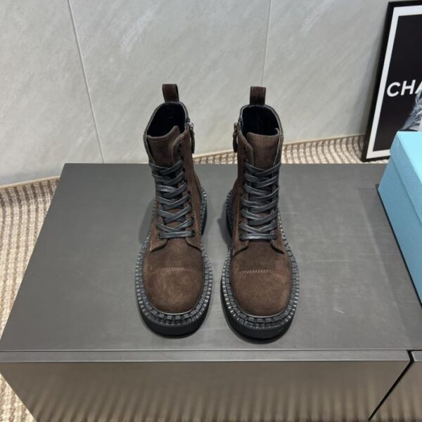 replica,schuhe,beste,kaufen,1:1,besten,seiten,Replik,turnschuhe,sneakers Top-Version PRADA Frühherbst neue runde Zehen-Schnürstiefel mit Reißverschluss (TXDU8)