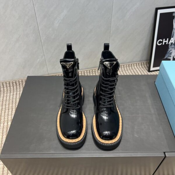 replica,schuhe,beste,kaufen,1:1,besten,seiten,Replik,turnschuhe,sneakers Top-Version PRADA Frühherbst neue runde Zehen-Schnürstiefel mit Reißverschluss (YZSL8)
