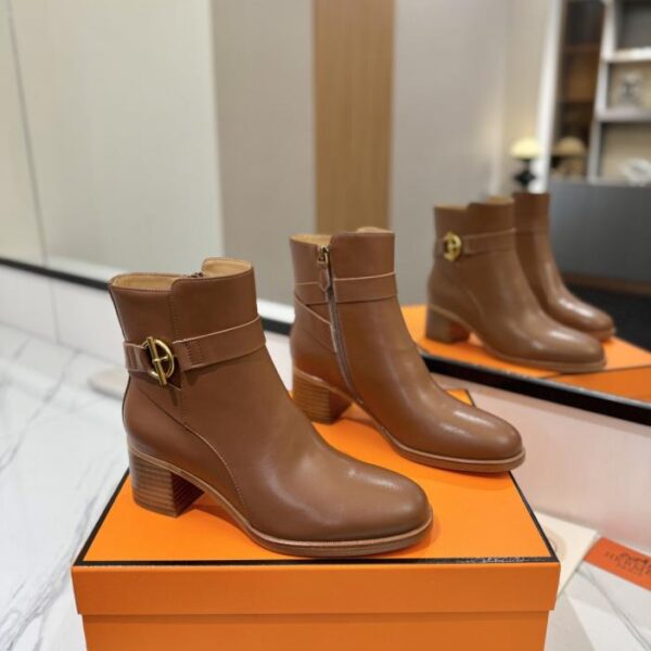 replica,schuhe,beste,kaufen,1:1,besten,seiten,Replik,turnschuhe,sneakers Hermes High-End Hot Girl Hermes Justine Kalbsleder runde Zehen Ärmel Ritterstiefel Top-Qualität (IA1VQ)