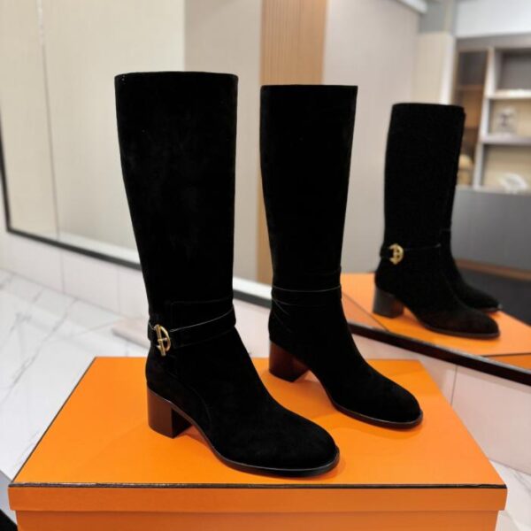 replica,schuhe,beste,kaufen,1:1,besten,seiten,Replik,turnschuhe,sneakers Hermes High-End Hot Girl Hermes Justine Kalbsleder runde Zehenpartie Ärmel Ritterstiefel Top (S5EN7)