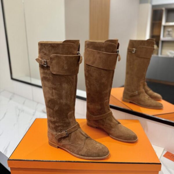 replica,schuhe,beste,kaufen,1:1,besten,seiten,Replik,turnschuhe,sneakers Hermes High-End Spice Kalbsleder Bikerstiefel (ZT35L)