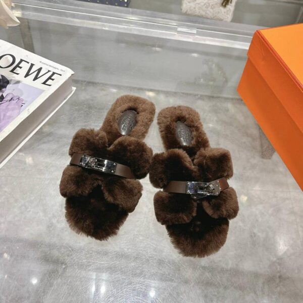 replica,schuhe,beste,kaufen,1:1,besten,seiten,Replik,turnschuhe,sneakers Kauf von Hermes New Color New Uncle Fur Slippers (JVHV0)