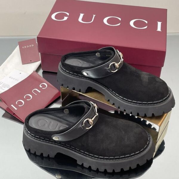 replica,schuhe,beste,kaufen,1:1,besten,seiten,Replik,turnschuhe,sneakers Frühherbst GUCCI Damen Horsebit Mules Neue geriffelte Loafer (22Q9N)