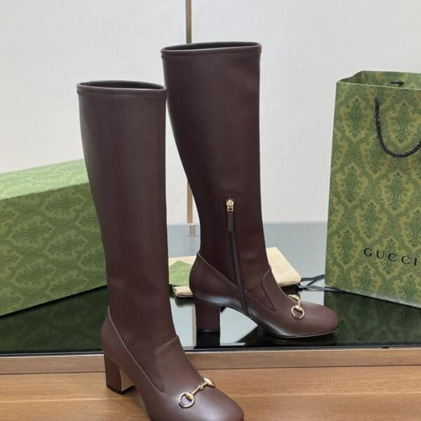 replica,schuhe,beste,kaufen,1:1,besten,seiten,Replik,turnschuhe,sneakers GUCCl Frühherbst neue elastische hohe Stiefel mit Horsebit-Gebiss, lange Stiefel, kniehoch, klassische Stiefeletten mit dickem Absatz und quadratischer Zehenpartie (CDO)