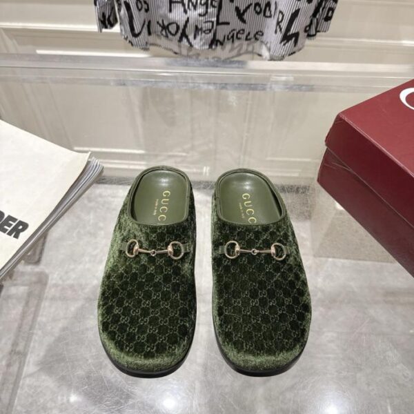 replica,schuhe,beste,kaufen,1:1,besten,seiten,Replik,turnschuhe,sneakers Gucci Frühling und Herbst Gold Samt Pantoletten mit geschlossener Zehenpartie (BOCHR)