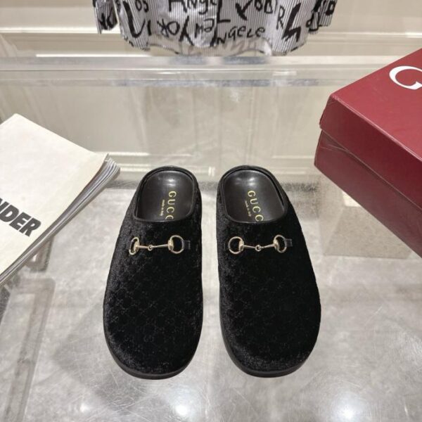 replica,schuhe,beste,kaufen,1:1,besten,seiten,Replik,turnschuhe,sneakers Gucci Frühling und Herbst Gold Samt Pantoletten mit geschlossener Spitze (EBDO5)