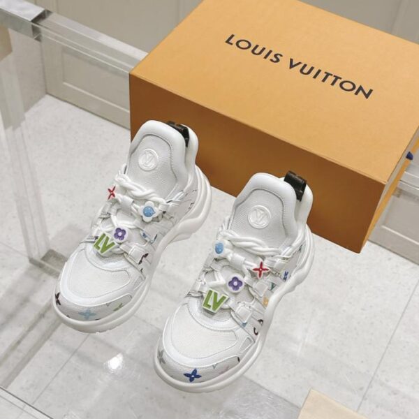 replica,schuhe,beste,kaufen,1:1,besten,seiten,Replik,turnschuhe,sneakers Louis Vuitton und Murakami Takashis Archlight Classic Daddy Shoes DIY, verziert mit Arch Bridge Sneakers mit Tiermuster (OXYDQ)
