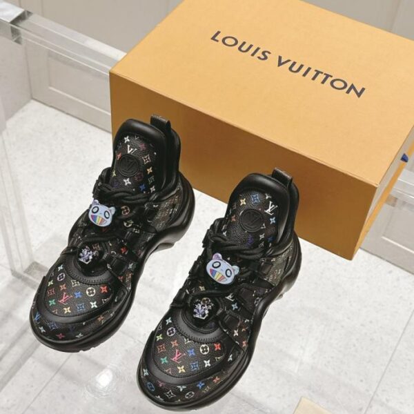 replica,schuhe,beste,kaufen,1:1,besten,seiten,Replik,turnschuhe,sneakers Louis Vuitton Murakami Archlight Classic Daddy Schuhe DIY verzierte Tiermuster Arch Bridge Sneakers (WN0W7)