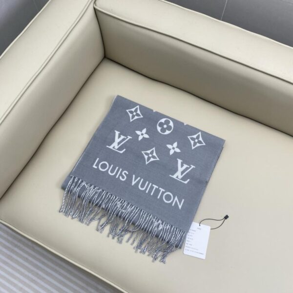 replica,schuhe,beste,kaufen,1:1,besten,seiten,Replik,turnschuhe,sneakers Louis Vuitton Herren-Schal „All About Monogram“ in Schwarz und Grau (31TB6)