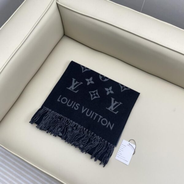 replica,schuhe,beste,kaufen,1:1,besten,seiten,Replik,turnschuhe,sneakers Louis Vuitton Herrenschal „All About Monogram“ in Schwarz und Grau (9G3RS)
