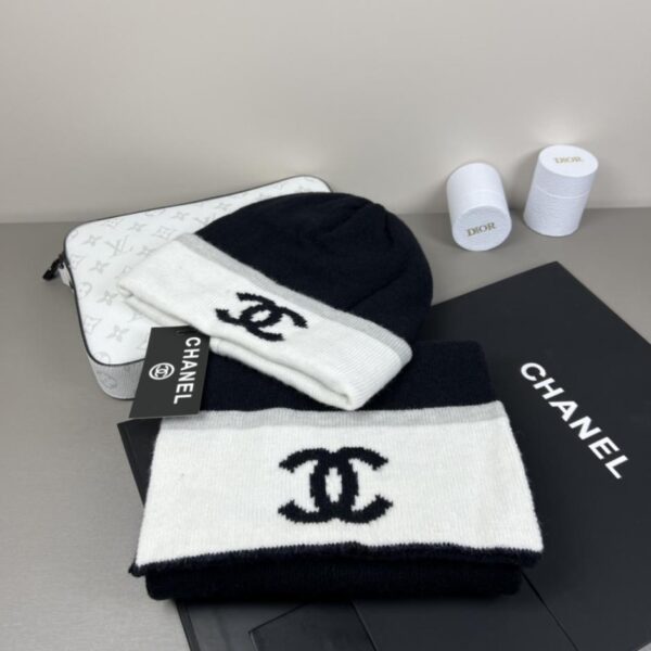 Offizielle CHANEL-Website, neues klassisches Hut-Set, Hut + Schal (BCMDT)