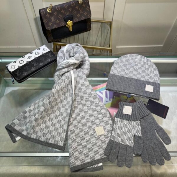 replica,schuhe,beste,kaufen,1:1,besten,seiten,Replik,turnschuhe,sneakers LOUIS VUITTON Wollanzug, Hut, Schal und Handschuhe, dreiteiliges Set (AJ15S)
