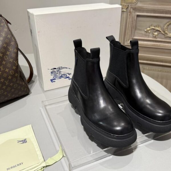 Burberry Casual Bottom Chelsea Stiefeletten Herbst und Winter neue High-Top-Stiefeletten (DT3T1)