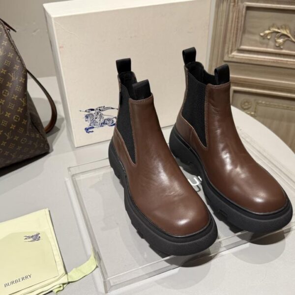 Burberry Chelsea Ankle Boots mit lässiger Sohle, neue High-Top Ankle Boots für Herbst und Winter (FUDMR)