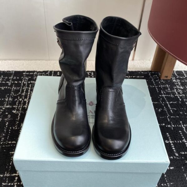 replica,schuhe,beste,kaufen,1:1,besten,seiten,Replik,turnschuhe,sneakers Prada Herbst/Winter Retro Western Cowboy Stiefel Mode Motorrad Martin Stiefel (QGY)