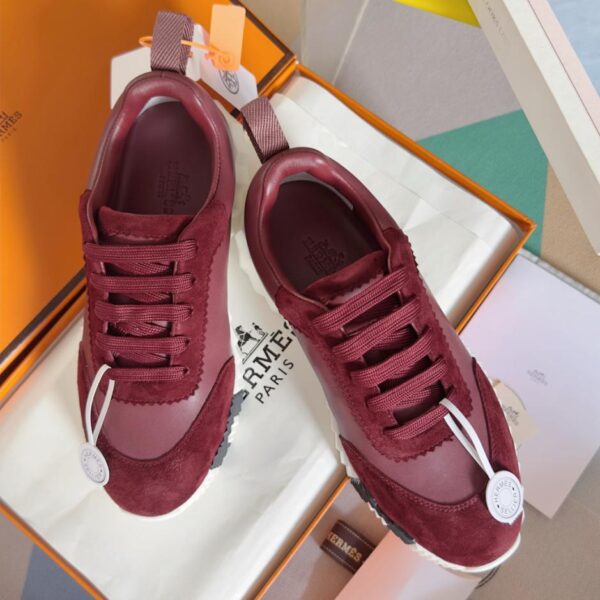 Top-Version Vollleder Hermes klassische Bouncing Serie Paar Freizeitsportschuhe (WYMUU)