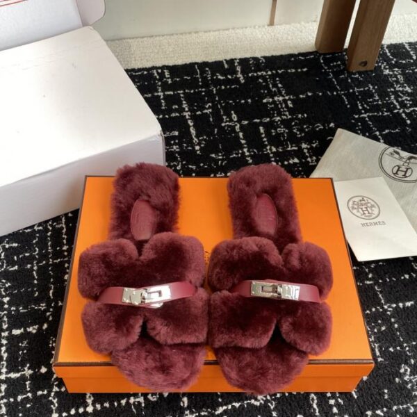 replica,schuhe,beste,kaufen,1:1,besten,seiten,Replik,turnschuhe,sneakers Hermes Teddyfell-Hausschuhe, Top-Qualität, flauschig, weich, bequem, Lammwolle (40 41, auf Bestellung gefertigt, keine Rückgabe oder Umtausch) (QQ44K)