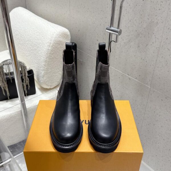 replica,schuhe,beste,kaufen,1:1,besten,seiten,Replik,turnschuhe,sneakers Louis Vuittons neue Herbst/Winter-Stiefeletten mit runder Zehenpartie und elastischem Schlupfdesign (0YQYD)