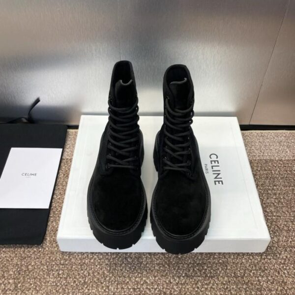replica,schuhe,beste,kaufen,1:1,besten,seiten,Replik,turnschuhe,sneakers CELINE Herbst/Winter Neue Motorradstiefel mit Schnürung für Damen (GHQ5A)