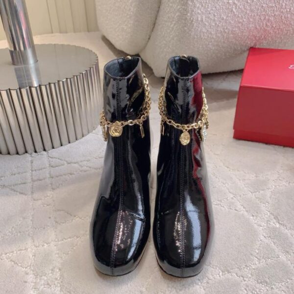 replica,schuhe,beste,kaufen,1:1,besten,seiten,Replik,turnschuhe,sneakers Roger Vivie Neue Stiefeletten mit Kristallanhänger und klobigem Absatz (2Z01L)
