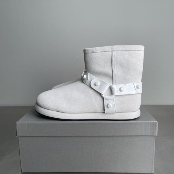 replica,schuhe,beste,kaufen,1:1,besten,seiten,Replik,turnschuhe,sneakers [Top-Version] BALENCIAGA Herbst/Winter Neuheit Alaska Weiche Slip-On Stiefeletten mit runder Zehenpartie aus Wolle (TJ5CZ)