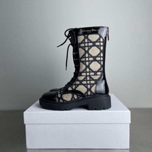 [Top-Tier-Version] Dior Herbst/Winter Neue D-MAJOR Serie Cannage Tweed Stiefeletten (SLBVJ)