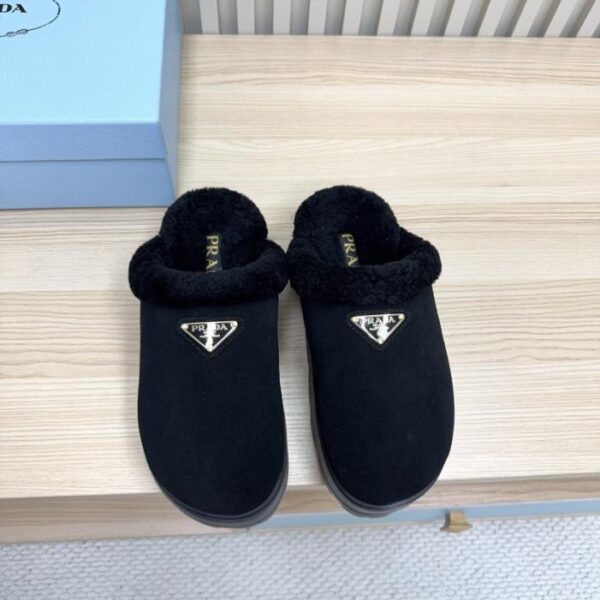 Prada Plateau-Wollpantoffeln (FDH88)