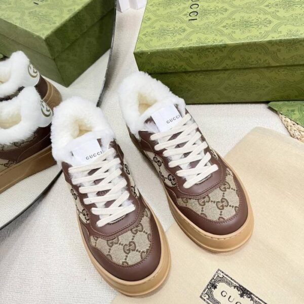 replica,schuhe,beste,kaufen,1:1,besten,seiten,Replik,turnschuhe,sneakers GUCCI Winterwollschuhe mit Double G Flazzy Finish (URED1)