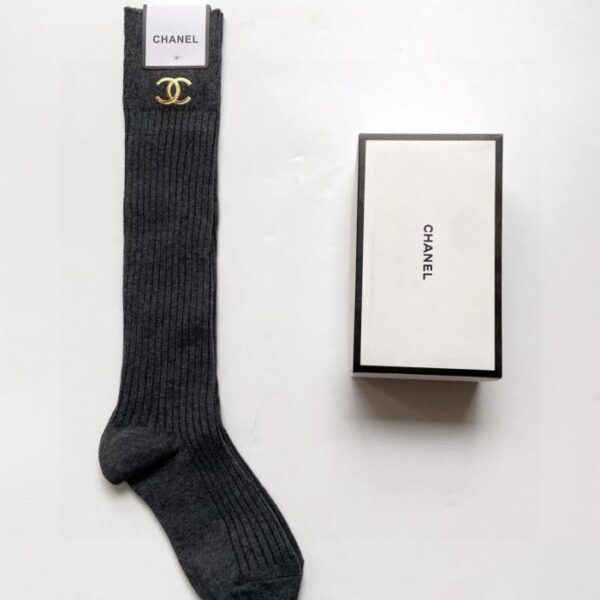 replica,schuhe,beste,kaufen,1:1,besten,seiten,Replik,turnschuhe,sneakers [Ein Paar pro Schachtel] Chanel klassische Kniestrümpfe mit Doppel-C-Logo aus reiner Baumwolle (246BI)