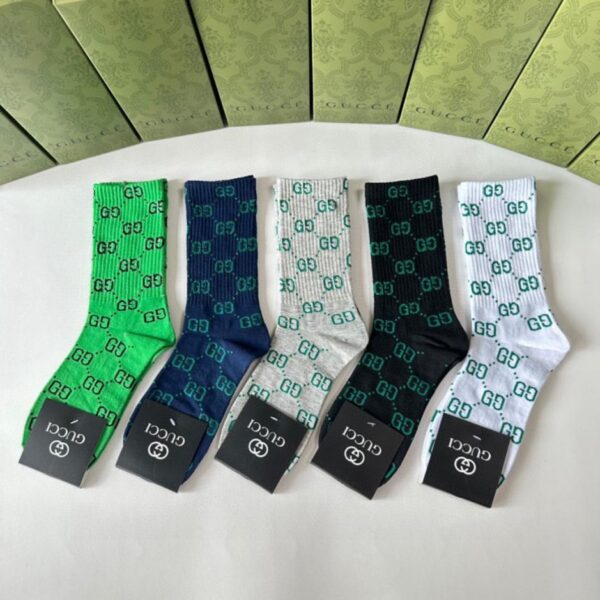 replica,schuhe,beste,kaufen,1:1,besten,seiten,Replik,turnschuhe,sneakers Guccis neue mittellange Socken, fünf Paar pro Packung (1LWMU)