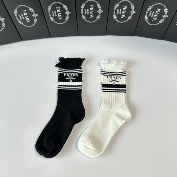 replica,schuhe,beste,kaufen,1:1,besten,seiten,Replik,turnschuhe,sneakers PRADA Neue gestreifte Kaschmirsocken, zwei Paar pro Packung (HUSI8)