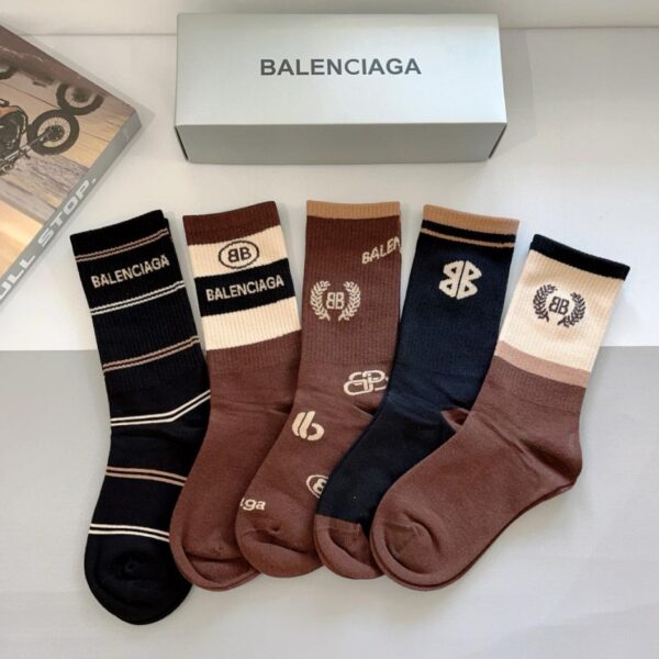 replica,schuhe,beste,kaufen,1:1,besten,seiten,Replik,turnschuhe,sneakers [5 Paar pro Packung] BALENCIAGA Premium Soft Kniestrümpfe (HWDA2)