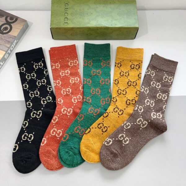 replica,schuhe,beste,kaufen,1:1,besten,seiten,Replik,turnschuhe,sneakers (5 Paar pro Packung) GUCCI lange Socken, reine Baumwolle (Q1YI7)