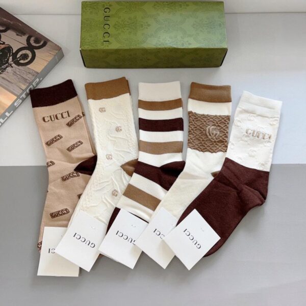 replica,schuhe,beste,kaufen,1:1,besten,seiten,Replik,turnschuhe,sneakers (5 Paar pro Packung) Neue GUCCI Kniestrümpfe aus Bambus-Baumwollgewebe (KAICX)