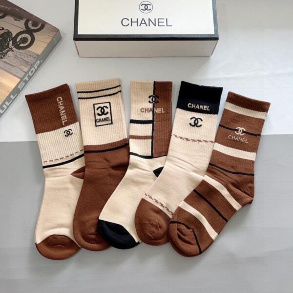 replica,schuhe,beste,kaufen,1:1,besten,seiten,Replik,turnschuhe,sneakers (5 Paar pro Packung) Klassische Chanel-Socken, hochwertige reine Baumwolle, weiches Material (CJ9Q3)