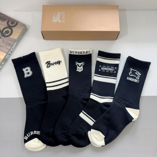 replica,schuhe,beste,kaufen,1:1,besten,seiten,Replik,turnschuhe,sneakers (5 Paar pro Packung) Burberry Unisex-Kniestrümpfe, 100 % Baumwolle (C35F9)