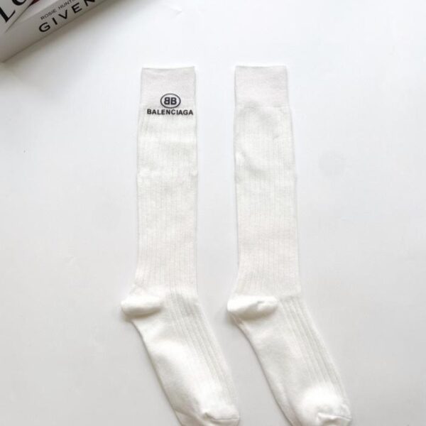replica,schuhe,beste,kaufen,1:1,besten,seiten,Replik,turnschuhe,sneakers [Ein Paar pro Packung] Balenciaga Kniestrümpfe aus Baumwolle mit klassischem Logo (XM8C7)