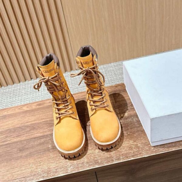 replica,schuhe,beste,kaufen,1:1,besten,seiten,Replik,turnschuhe,sneakers Klassische Celine-Paar-Combat-Boots (Gelbe Stiefel, Größe 68XGX)