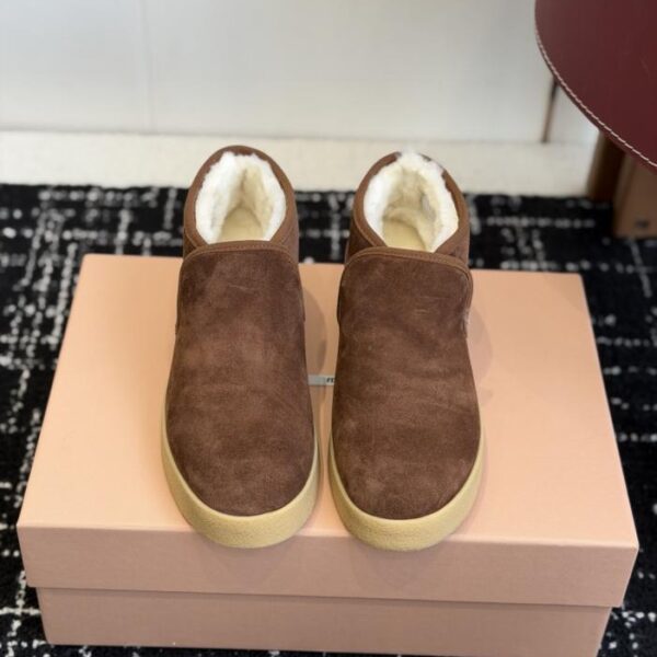 replica,schuhe,beste,kaufen,1:1,besten,seiten,Replik,turnschuhe,sneakers Miu Miu SS Herbst/Winter Runway Kollektion Wollstiefeletten, Schneestiefel, Fellschuhe (36YA2)