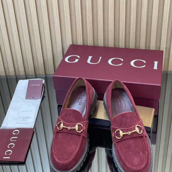 [Damen] Neueste GUCCI Horsebit Plateau-Sneaker (J42WQ)
