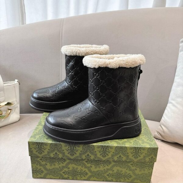 replica,schuhe,beste,kaufen,1:1,besten,seiten,Replik,turnschuhe,sneakers Gucci GG Neue Damen-Ankle-Boots mit Wollfutter (9Q8IJ)