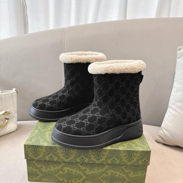 replica,schuhe,beste,kaufen,1:1,besten,seiten,Replik,turnschuhe,sneakers Gucci GG Neue Damen-Ankle-Boots mit Wollfutter (KCGMW)