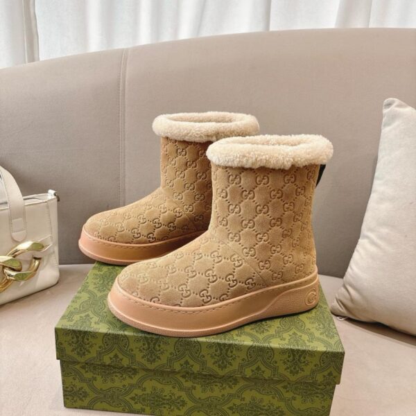 replica,schuhe,beste,kaufen,1:1,besten,seiten,Replik,turnschuhe,sneakers Gucci GG Neue Damen-Ankle-Boots mit Wollfutter (UB8DU)