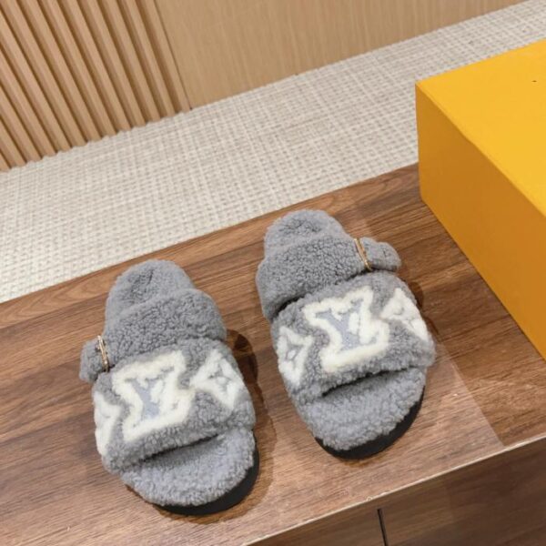 replica,schuhe,beste,kaufen,1:1,besten,seiten,Replik,turnschuhe,sneakers Louis Vuitton Paseo Comfort Flache Wollpantoffeln (0SA1G)